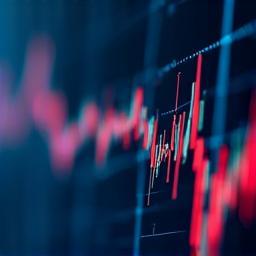 Stock market chart for asset management